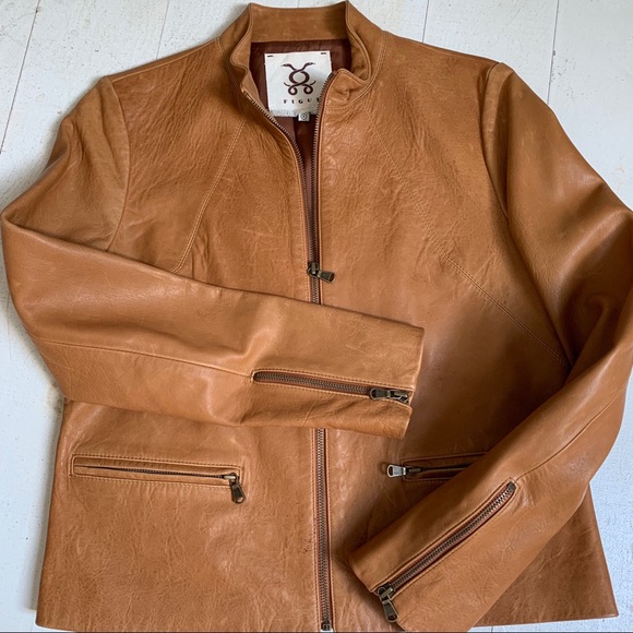 Figue | Butterscotch Leather Jacket - Picture 2 of 8